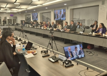 Reunión de la Asamblea Mundial de la Salud con representantes de varios países