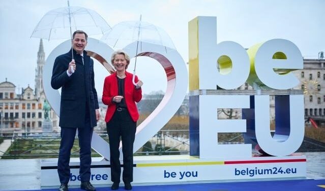 Von der Leyen y el Colegio de Comisarios visitan al Gobierno belga en el arranque de su presidencia de turno