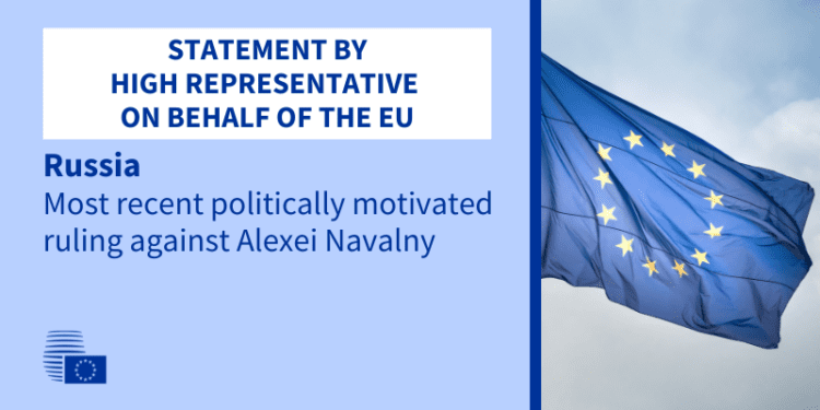 La UE reitera su petición a Rusia de liberación de Navalny y presos políticos