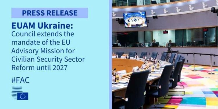 Se prorroga el mandato de la Misión Asesora de la UE en relación a la seguridad civil en Ucrania hasta 2027