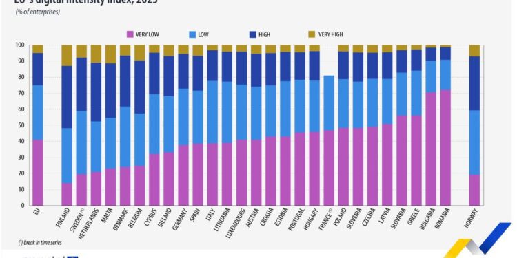 Más de la mitad de las empresas en la Unión Europea cuenta con un nivel básico de digitalización