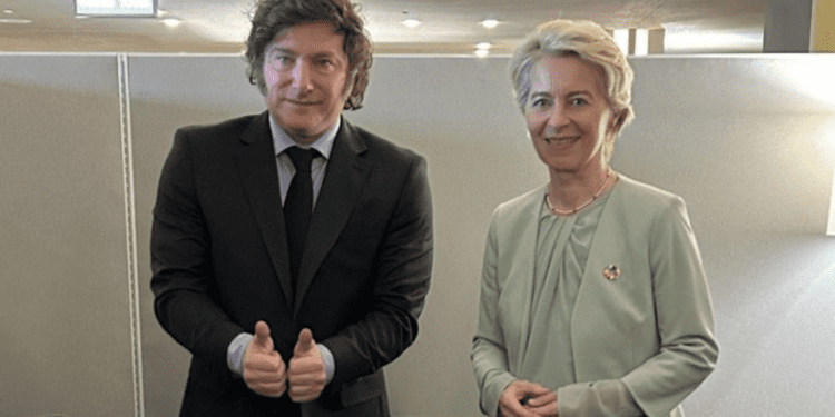 Von der Leyen insta a Milei a concluir las negociaciones entre la UE y el Mercosur