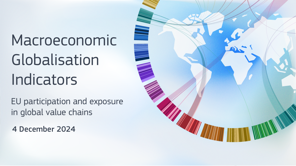 Indicadores macroeconómicos de globalización, participación de la UE en las cadenas de valor mundiales, 4 de diciembre de 2024. Imagen de portada del evento.