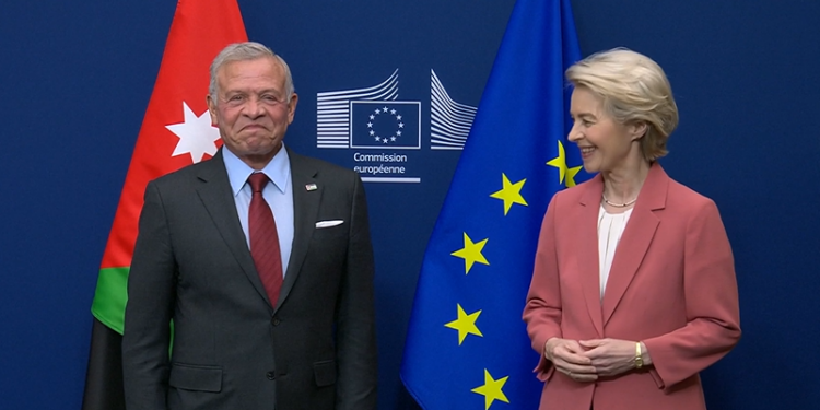 Von der Leyen asegura que Jordania es un socio clave para Europa en Oriente Medio y el Mediterráneo