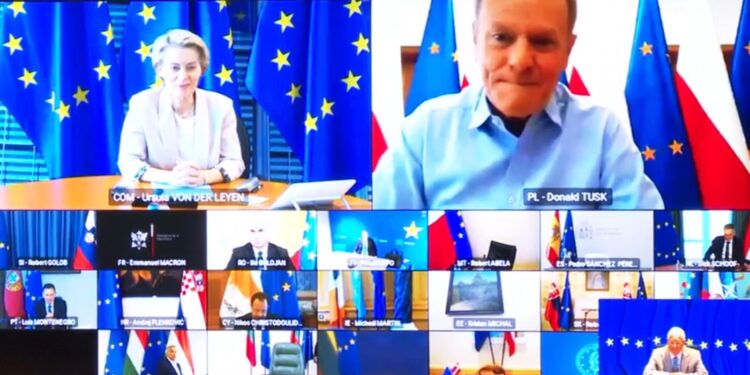 Macron informa a los líderes europeos sobre su reunión con Trump