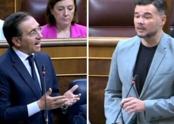 Rufián pone en duda el peso de Albares en la UE y el ministro responde que la oficialidad del catalán es “irreversible”