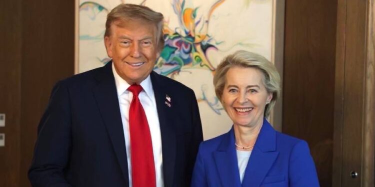 Von der Leyen y Trump buscan acelerar sus negociaciones comerciales