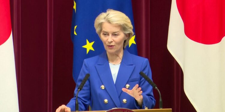 Von der Leyen afirma en Tokio que la UE y Japón pueden defender sus intereses e “influir en los resultados globales”