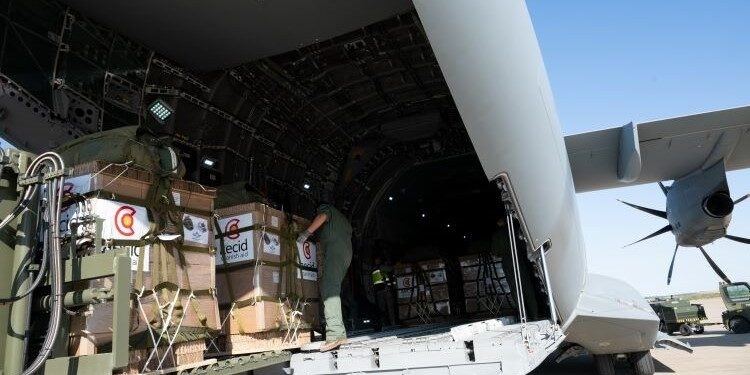 Despega de Zaragoza un avión con ayuda urgente de AECID a Gaza para alimentar a 11.000 personas