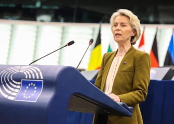 Von der Leyen durante el discurso del estado de la Unión 2025