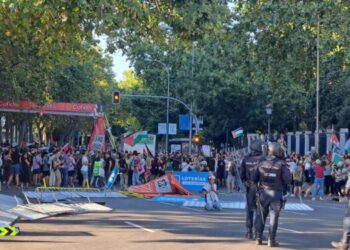 Las protestas solidarias con Gaza obligan a cancelar la última etapa de la Vuelta