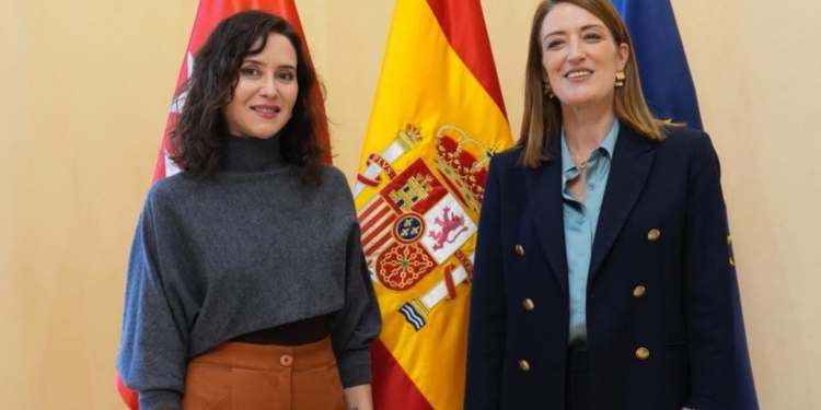 Metsola y Ayuso abordan “la situación política y social de Madrid, España y resto de Europa”