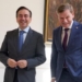 Ministros de Asuntos Exteriores de España y Alemania sonriendo en reunión