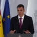 Pedro Sánchez durante una comparecencia sobre el hantavirus en Moncloa