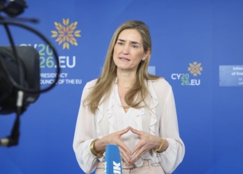 Sara Aagesen Muñoz hablando sobre la transición energética en la UE