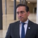 Ministro de Asuntos Exteriores de España durante una reunión en Luxemburgo
