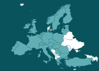 Mapa de Europa destacando países en relación a la inversión en medicamentos innovadores