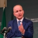 El primer ministro irlandés durante una conferencia de prensa en Dublín.