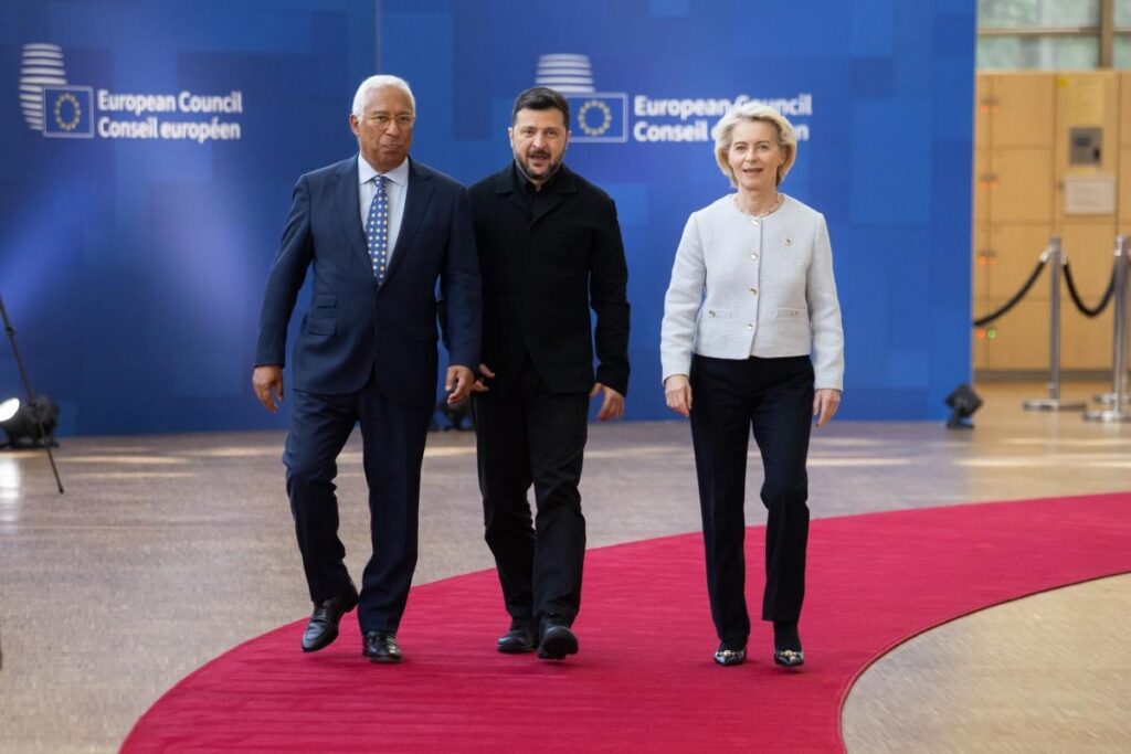 Ursula von der Leyen y líderes europeos en conferencia sobre Ucrania