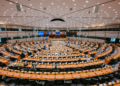 Vista panorámica del Comité de las Regiones en Bruselas durante una sesión sobre pesca.