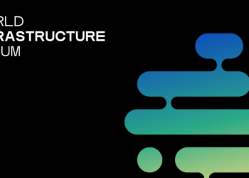 Logo del World Infrastructure Forum sobre fondo negro