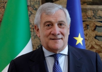 Retrato del ministro de Asuntos Exteriores de Italia, Antonio Tajani.