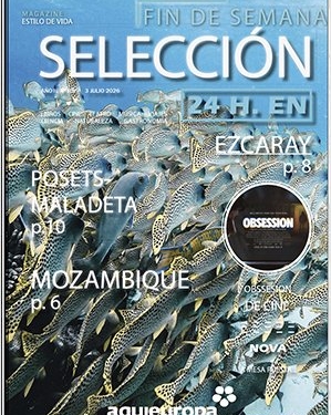 Portada de la revista Selección con peces y títulos de artículos