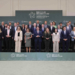 Grupo de líderes en una reunión oficial de la Unión Europea