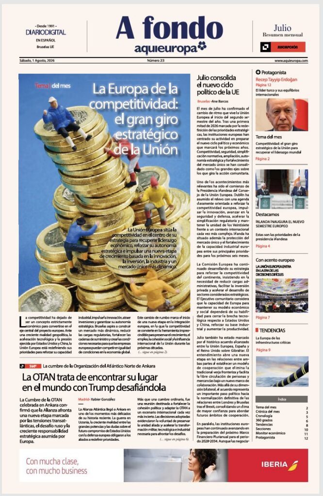Portada de la publicación A fondo sobre Europa en julio de 2026