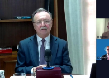 Jesús Vivas Juan hablando en una reunión virtual sobre Ceuta y Europa